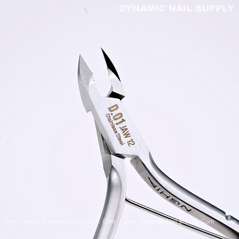 D01 - Jaw 12 - Professional Stainless Steel Cuticle Nippers with optimized blade for dead-skin