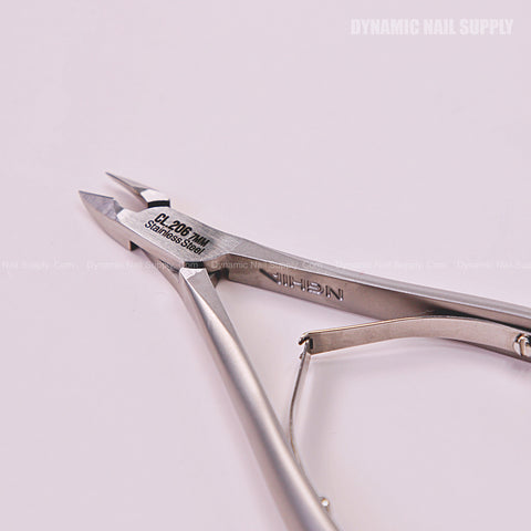 CL.206 7MM professional cuticle nippers, double springs, stainless steel—perfect for nail care.