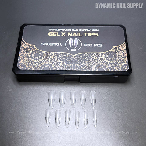 [Stiletto L] Full Cover Soft-Gel Nail Tips - 600 pcs
