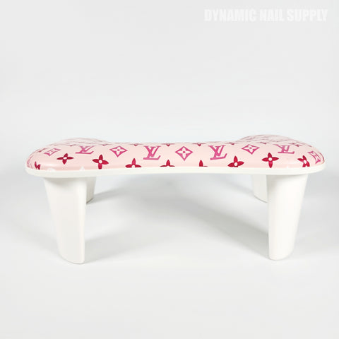 (Luxury Logo) U-SHAPE Microfiber Leather Armrest with Cushion Pillow for Pedicure Manicure (Reposabrazos Para Manicura)