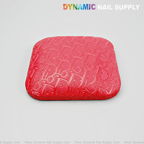 (Red Di0r Pattern) Elbow Pad for Nail Tech : Soft Pu Leather, Supportive, Built for Long Hours