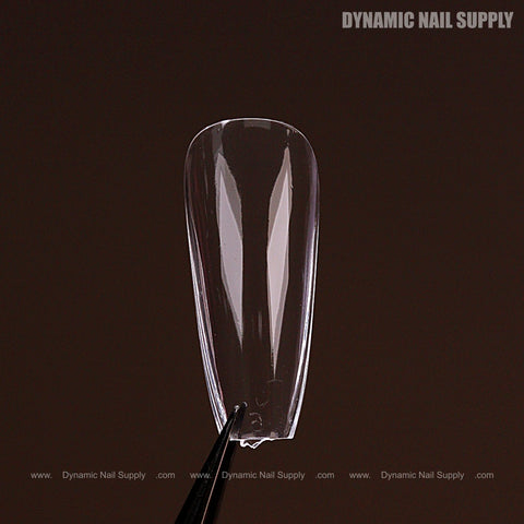 Natural Coffin (Medium) Full Cover Soft-Gel Nail Tips (Pink Box)