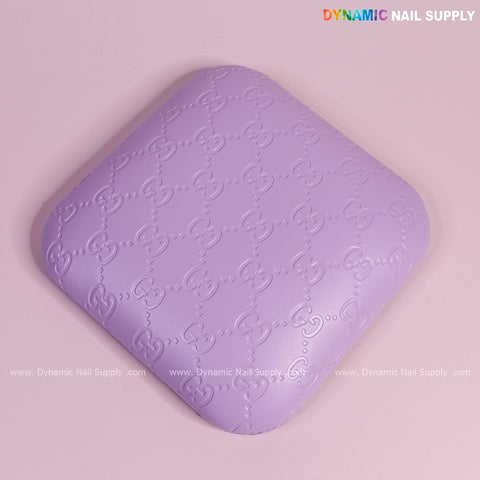 (Violet GC Engrave)  Leather Elbow Cushion Pad Arm Rest Support for Manicure or Pedicure