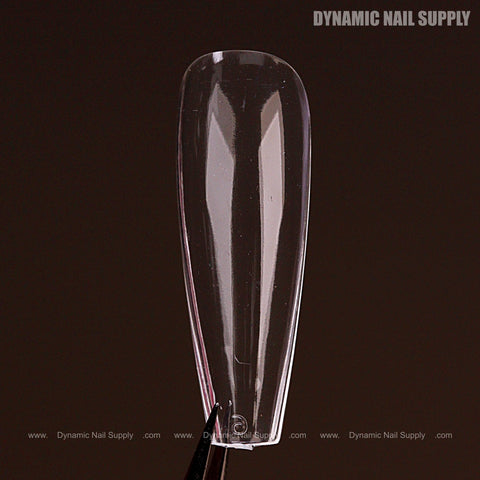 Natural Coffin (Long) Full Cover Soft-Gel Nail Tips (Black Box)