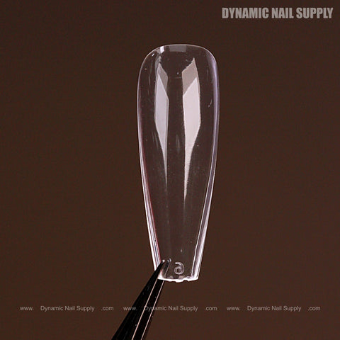 Natural Coffin (Long) Full Cover Soft-Gel Nail Tips (Black Box)