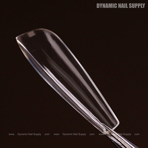 Natural Coffin (Long) Full Cover Soft-Gel Nail Tips (Black Box)