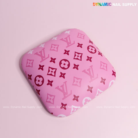 (White Pink LV 3 lines) Elbow Rest Pillow for Nail Tech : Soft Pu Leather, Supportive, Built for Long Hours Usage