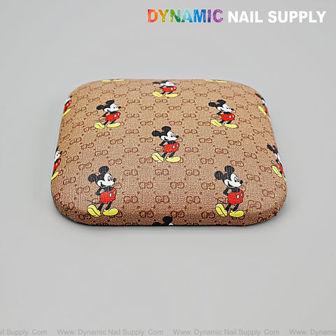(Mick3y Mouse Pattern) Leather Elbow Cushion Pad Arm Rest Support for Manicure Nail Desk