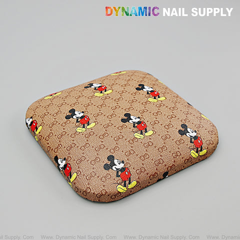 (Mick3y Mouse Pattern) Leather Elbow Cushion Pad Arm Rest Support for Manicure Nail Desk
