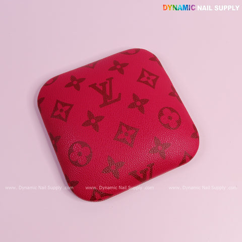 (Hot Pink & Brown LV - Grain) Elbow Pad for Nail Tech : Soft Pu Leather, Supportive, Built for Long Hours