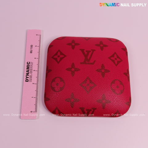 (Hot Pink & Brown LV - Grain) Elbow Pad for Nail Tech : Soft Pu Leather, Supportive, Built for Long Hours