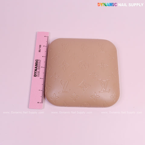 (Sesame Tan LV Engrave - Smooth skin) Elbow Rest Pillow for Nail Tech : Soft Pu Leather, Supportive, Built for Long Hours Usage