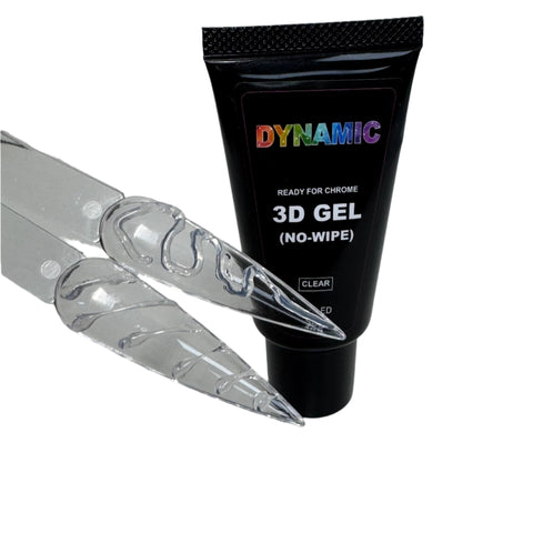 No-wipe 3D Gel (strong-hold) for Nail art Decoration & Chrome base