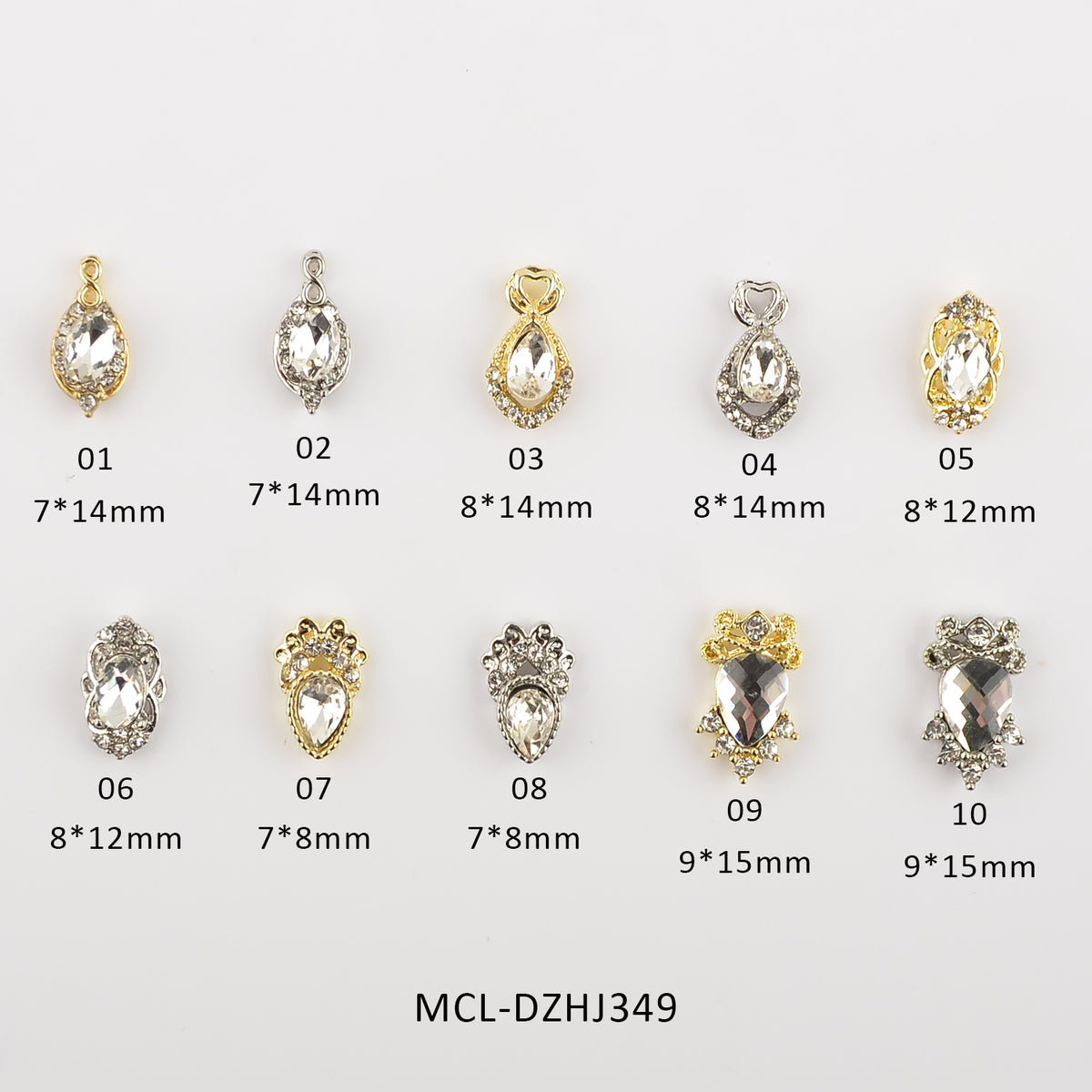 20 pcs / 1 bag of Unique shape Charms for Nails Art Design – Dynamic ...