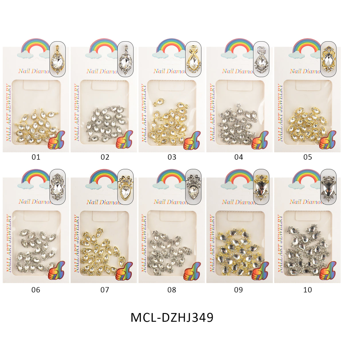 20 pcs / 1 bag of Unique shape Charms for Nails Art Design – Dynamic ...