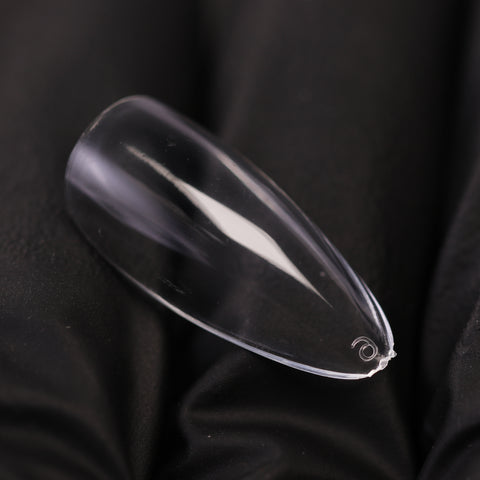 Sculpted Almond (Medium) Full Cover Soft-Gel Nail Tips (Pink Box)