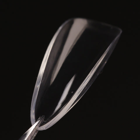 Natural Stiletto (Short) Full Cover Soft-Gel Nail Tips (Pink Box)