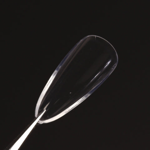 Natural Stiletto (Short) Full Cover Soft-Gel Nail Tips (Pink Box)