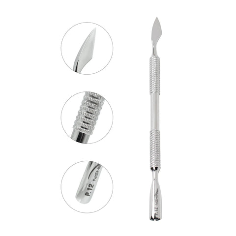 P-12 – NGHIA Professional Dual-Ended Cuticle Pusher Stainless Steel