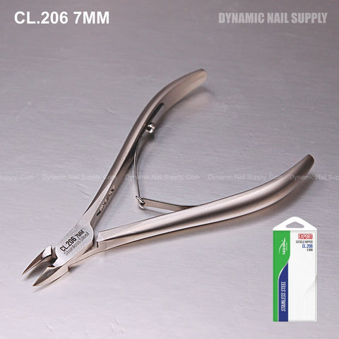 CL.206 7MM - Professional Cuticle Nippers Double Springs Stainless Steel