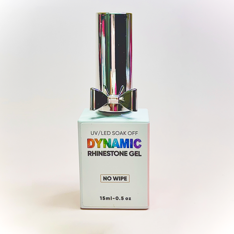 Thick 3D No-Wipe Rhinestone glue Gel in Bottle (+ Liner Brush) for Nail art Design & Chrome application