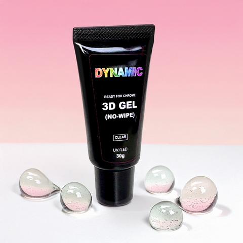 No-wipe 3D Gel (strong-hold) for Nail art Decoration & Chrome base