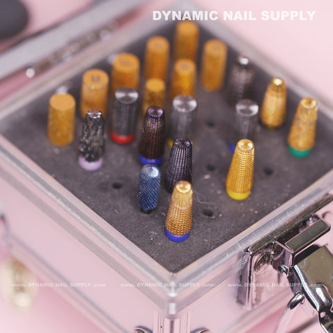 Aluminum Nail Drill Bit Storage Box – Holder for 25 carbides (Does not include bits)