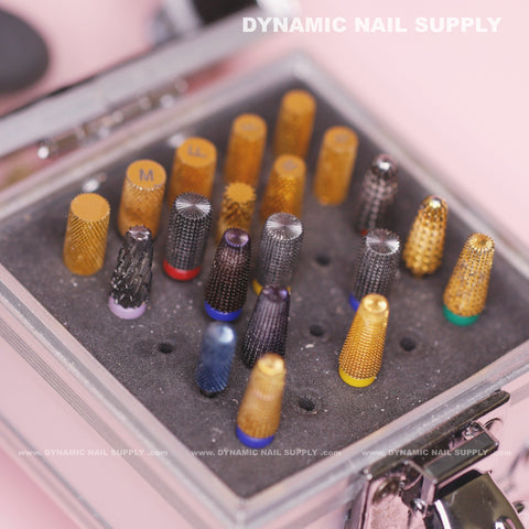 Aluminum Nail Drill Bit Storage Box – Holder for 25 carbides (Does not include bits)