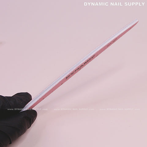 Half-moon Acrylic-Nail files Grit 100/180 - Pack 25 - Pink Double-side with Hard board - Medium and Fine