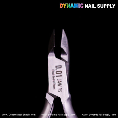 D01 - Jaw 16 - Manicure Stainless Steel Cuticle Nippers with Precision Full Jaw Trimmer Blade