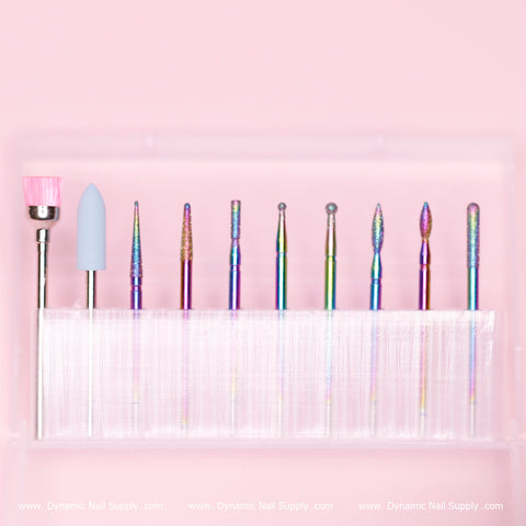 10pcs Manicure Drill Bits (Preps carbide drill bit set) for Removing dead skin and Nails Preparation