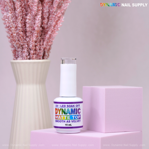 Dynamic No-Wipe Matte Top Coat - UV Led gel nail Velvet finish topcoat