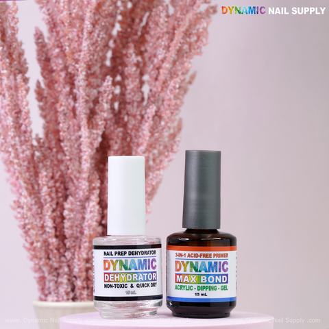 Combo of Dynamic Dehydrator & Max Bond : Oil-Free Nails & Strong Adhesion