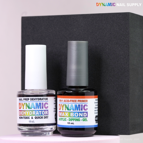 Combo of Dynamic Dehydrator & Max Bond : Oil-Free Nails & Strong Adhesion