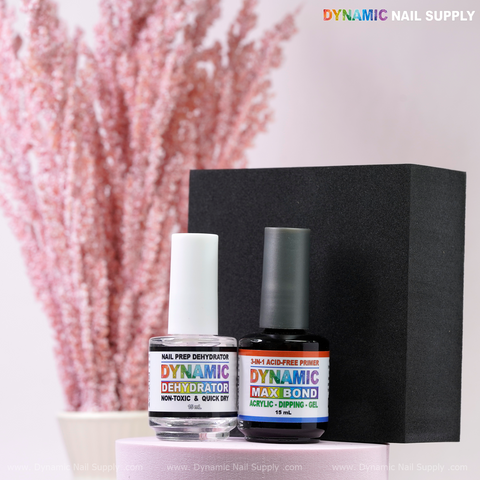 Combo of Dynamic Dehydrator & Max Bond : Oil-Free Nails & Strong Adhesion