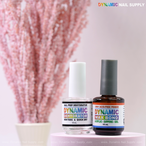 Combo of Dynamic Dehydrator & Max Bond : Oil-Free Nails & Strong Adhesion