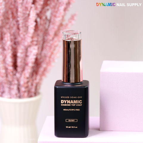Dynamic No-HEMA Diamond Top Coat (No-wipe) Super Shiny & Glossy
