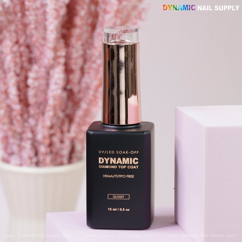 Dynamic No-HEMA Diamond Top Coat (No-wipe) Super Shiny & Glossy