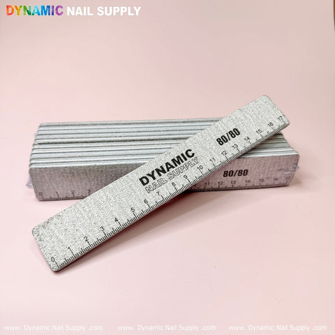 10 pcs Square Nail files Grit 80/80 Professional grade Jumbo size with Hard board (Emery board)