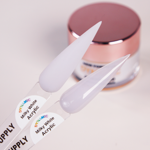 Milky White Acrylic Powder - Sheer White for Natural Look Finish