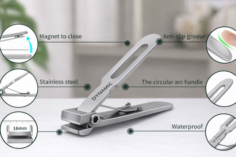 [STRAIGHT] Nail Clippers Ultra Wide Jaw Opening Stainless Steel Fingernail Clipper for Seniors, Men & Women Manicure,Pedicure,Big
