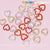 30 pcs Rhinestones Heart Charm for Nails Art Design (Rhinestones Border Edge, Open Heart)