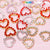 30 pcs Rhinestones Heart Charm for Nails Art Design (Rhinestones Border Edge, Open Heart)