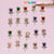 20 pcs Magic Wand with Heart rhinestones Charm (Mixed Colors) for Valentines Nails Design