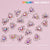 20 pcs Luxury Heart-shaped Charms for Nails Art Design (AB rhinestones + Silver claws base)
