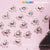 20 pcs Silver Heart Charm (Crystal heart Rhinestone) for Valentine Nails Design