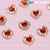 10 pcs 3D Red Ruby Heart rhinestone Charm for Nails Art Design (Red stones + Golden claws base)