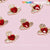 12 pcs Vivienne Westwood Vintage Red Heart Charms for Nails art designer