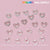 20 pcs 3D Silver Heart Shape Charms for Valentines Nails Art Design