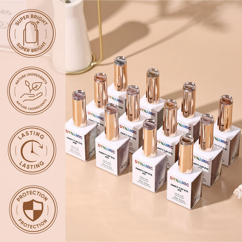 Fancy Cat Eye (Magnet) Gel Polish Collection (HEMA-free) - Reflective Winter Colors Collection